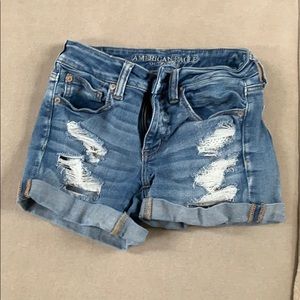 American Eagle Cuffed Jean Shorts